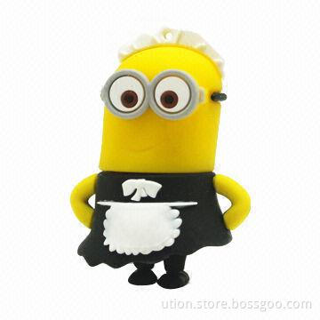 Cartoon Style Promotional USB Accessory with 1 to 32GB Memory Capacity, Free Sample and Package